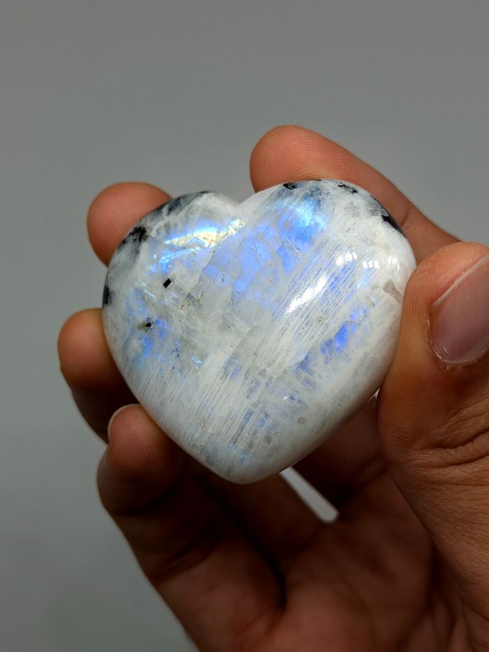 Rainbow Moonstone Heart #1