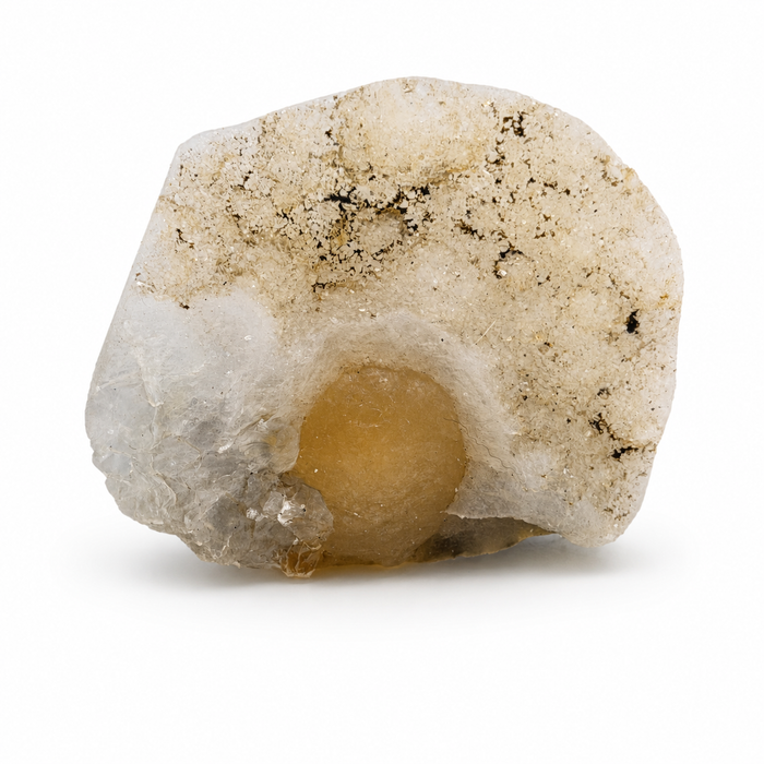 Yellow Botryoidal Fluorite on Quartz Cluster #5