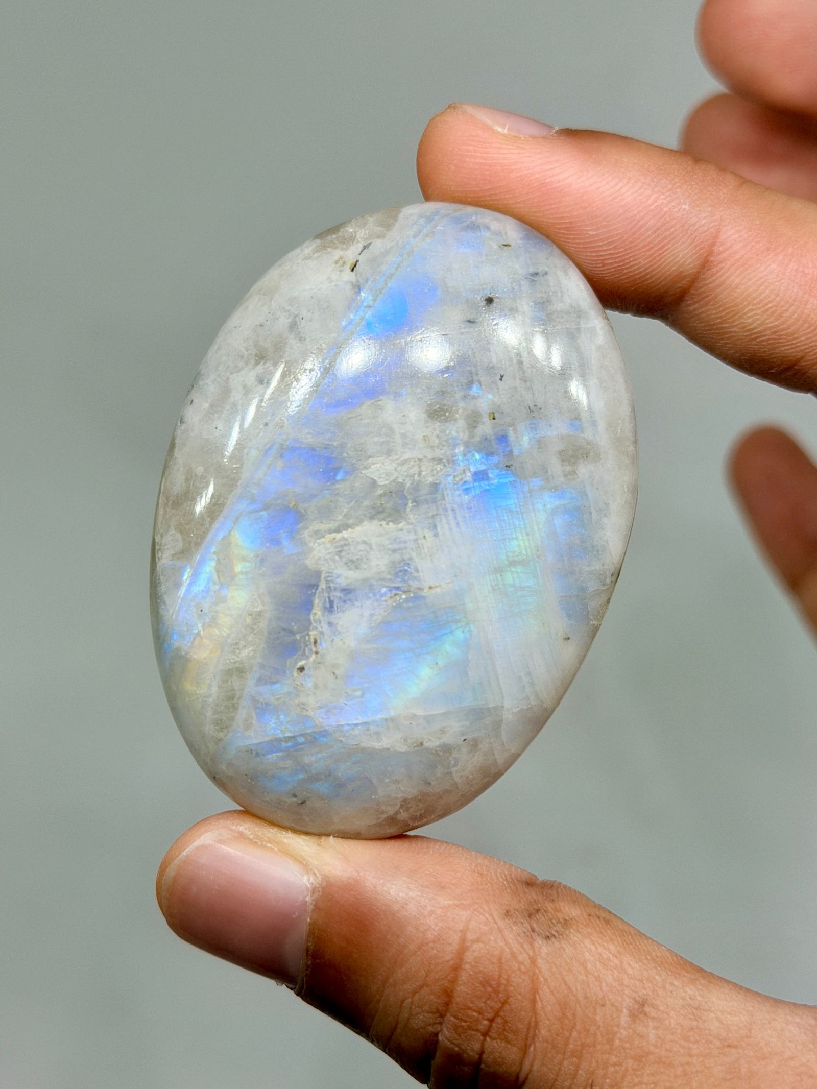 Rainbow Moonstone Palmstone #1