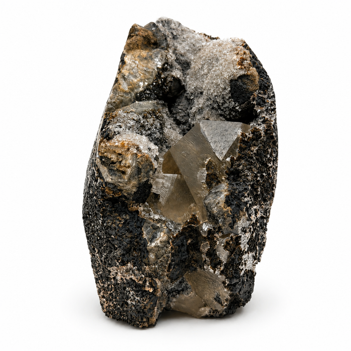 Calcite on Quartz Druzy #9