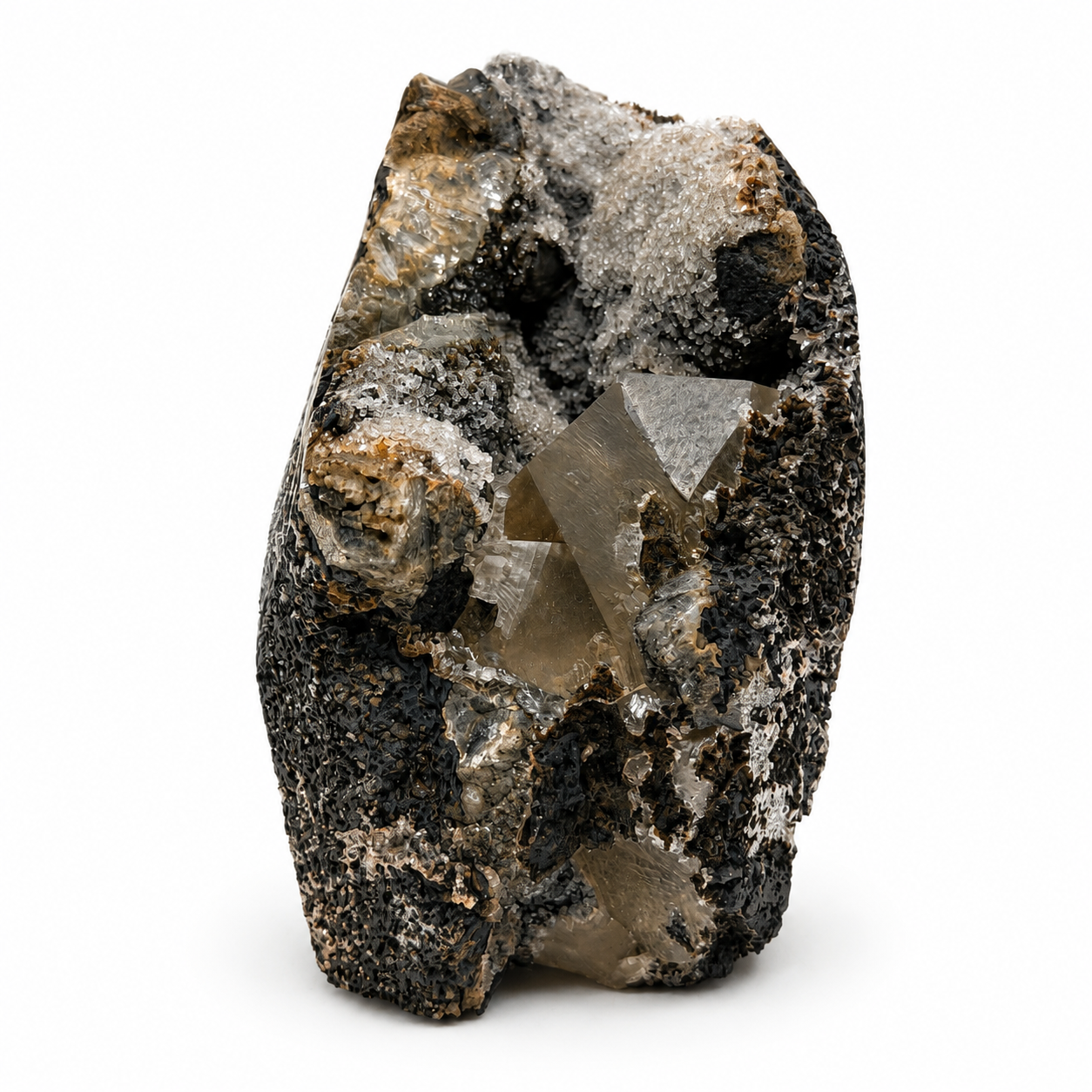 Calcite on Quartz Druzy No. 9