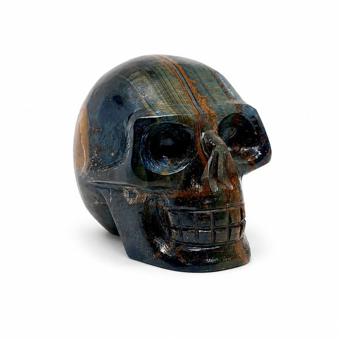 Blue Tiger Eye Skulls
