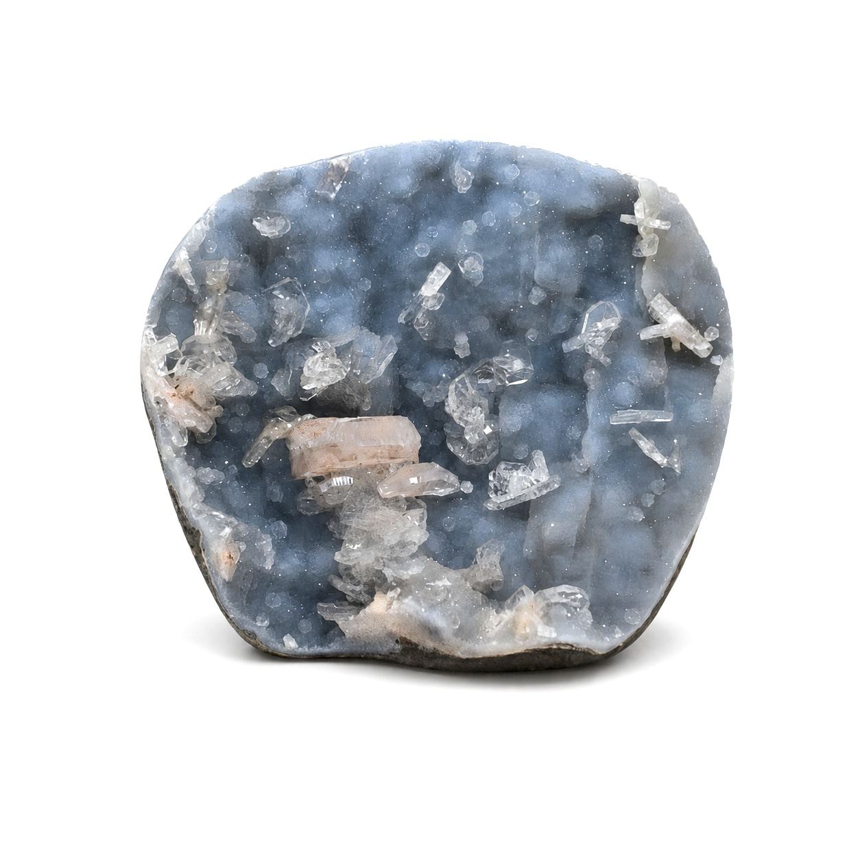 Apophyllite with Peach Stilbite Cluster No. 19