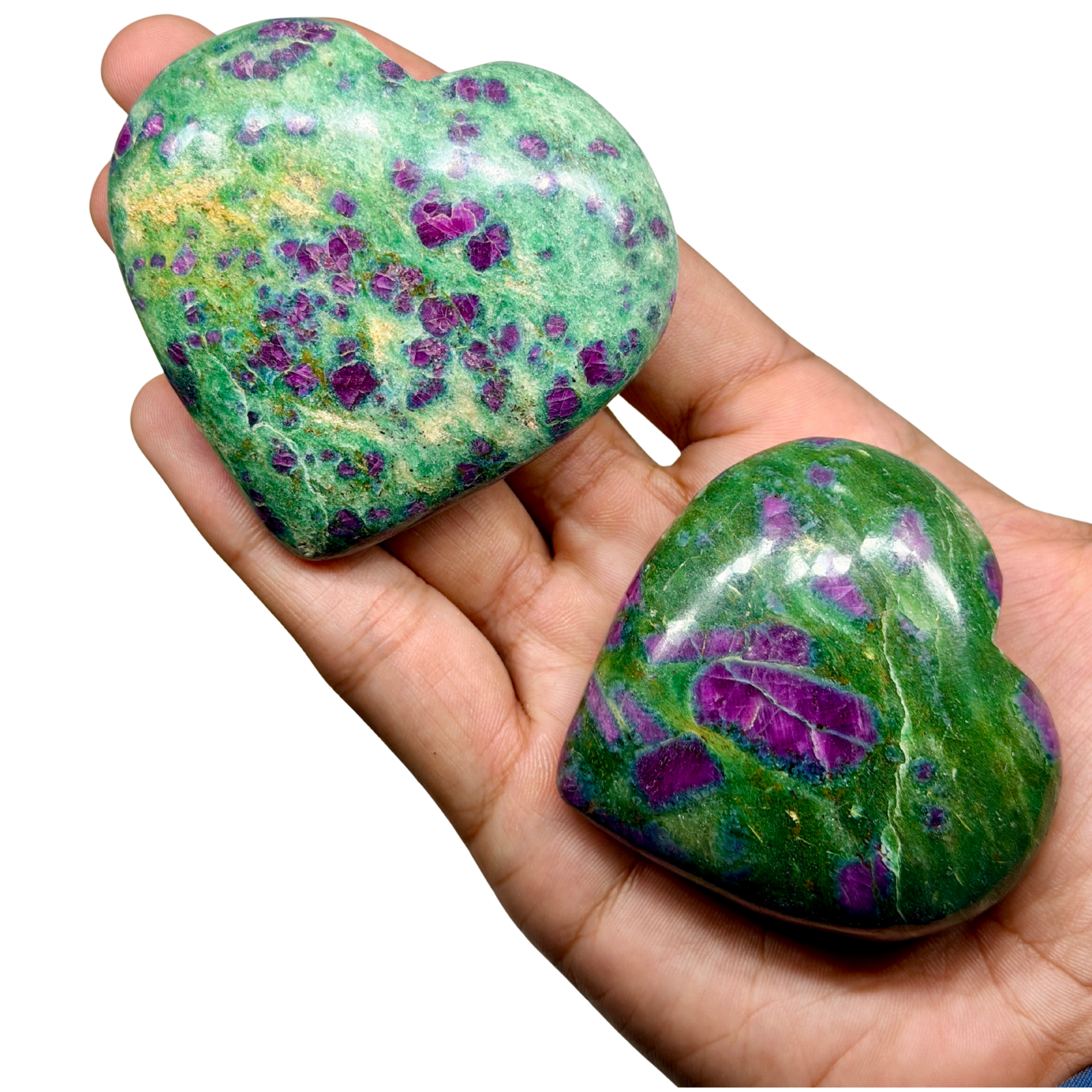AAA Ruby Fuchsite Heart
