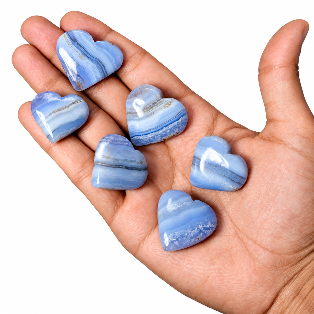 Blue Lace Agate Mini Hearts