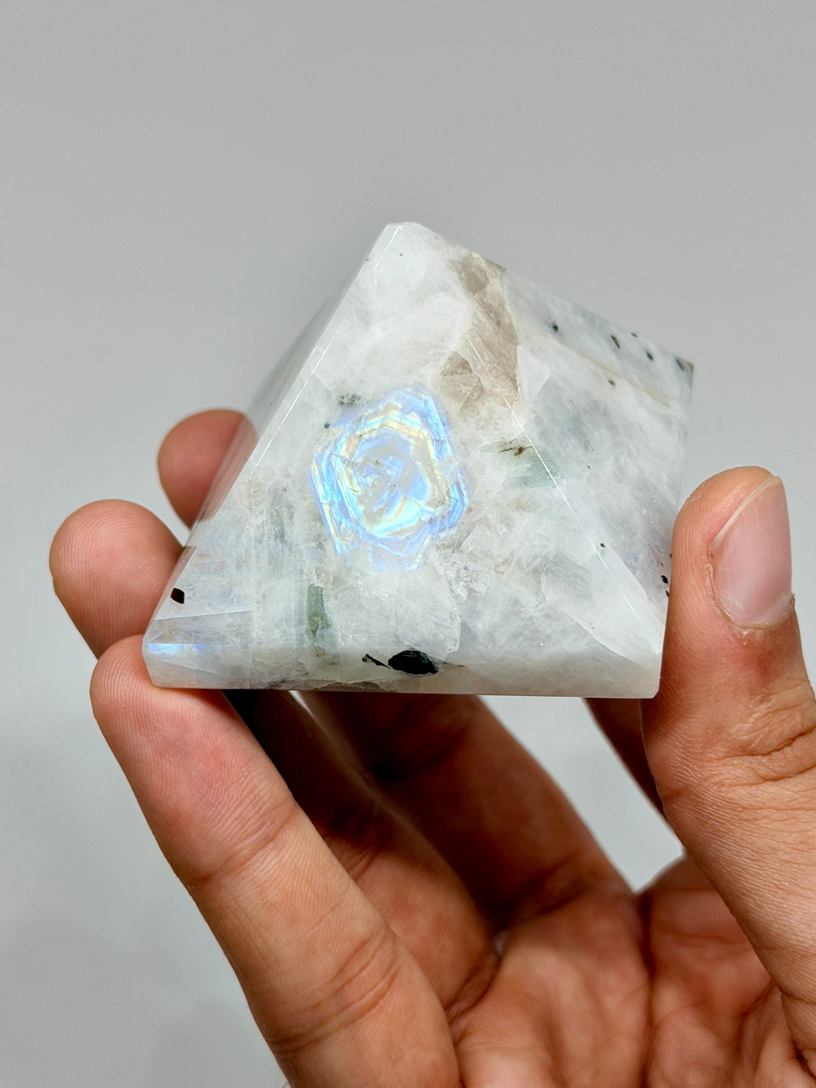 Rainbow Moonstone Pyramid #1
