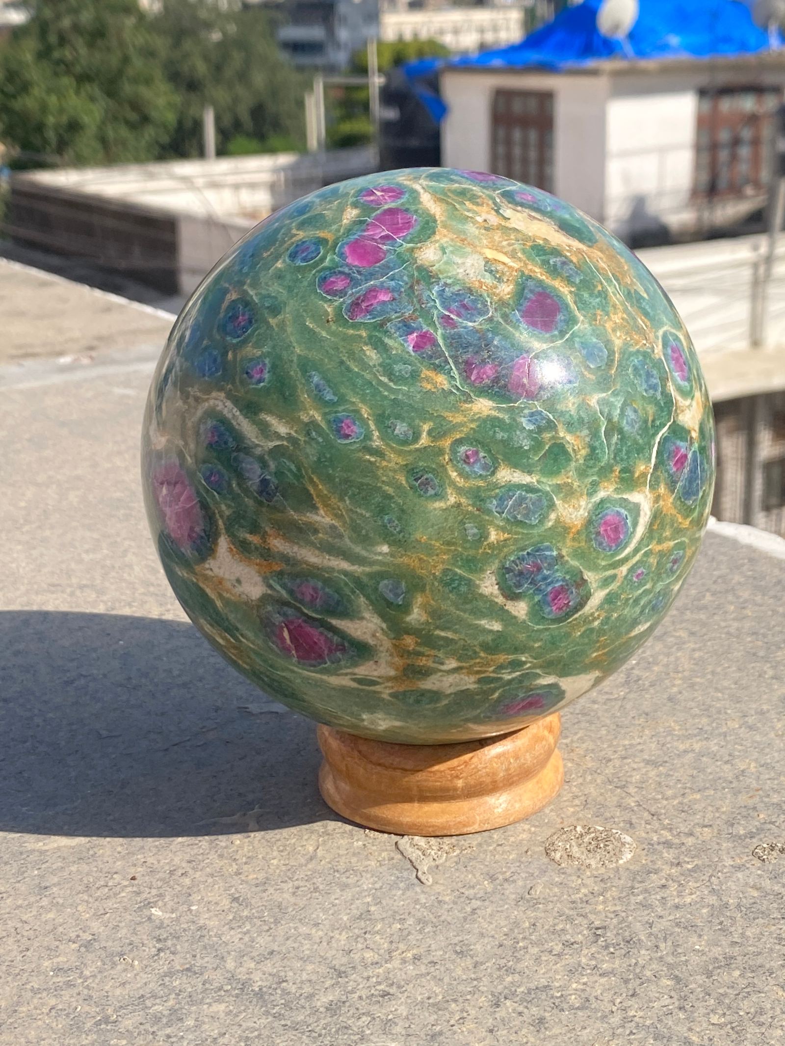 Ruby in Fuchsite Sphere #7