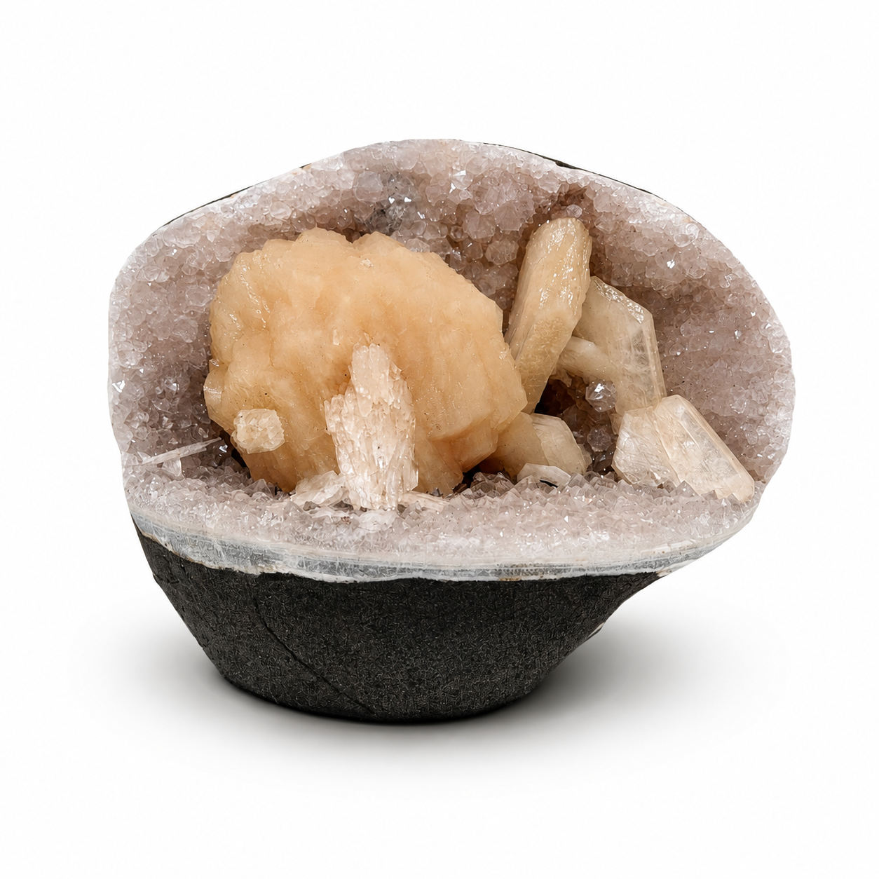Peach Stilbite Geode
