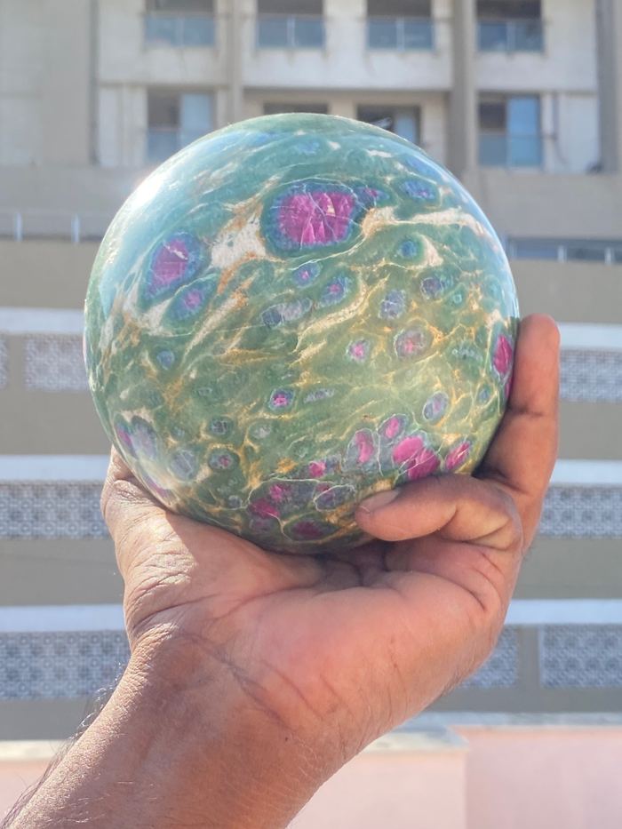 Ruby in Fuchsite Sphere #6