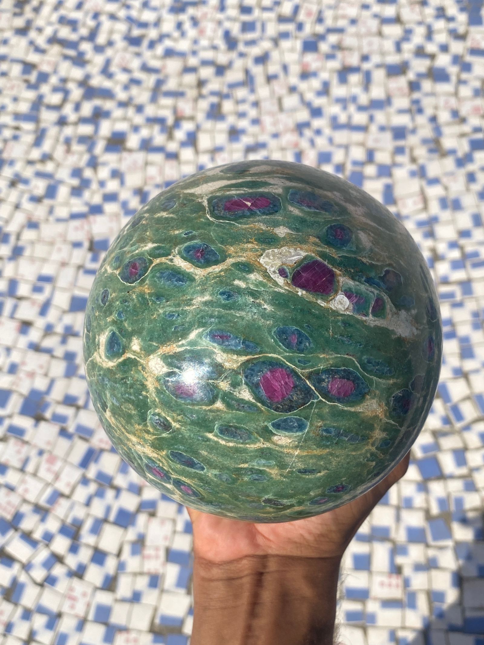 Ruby in Fuchsite Sphere #8