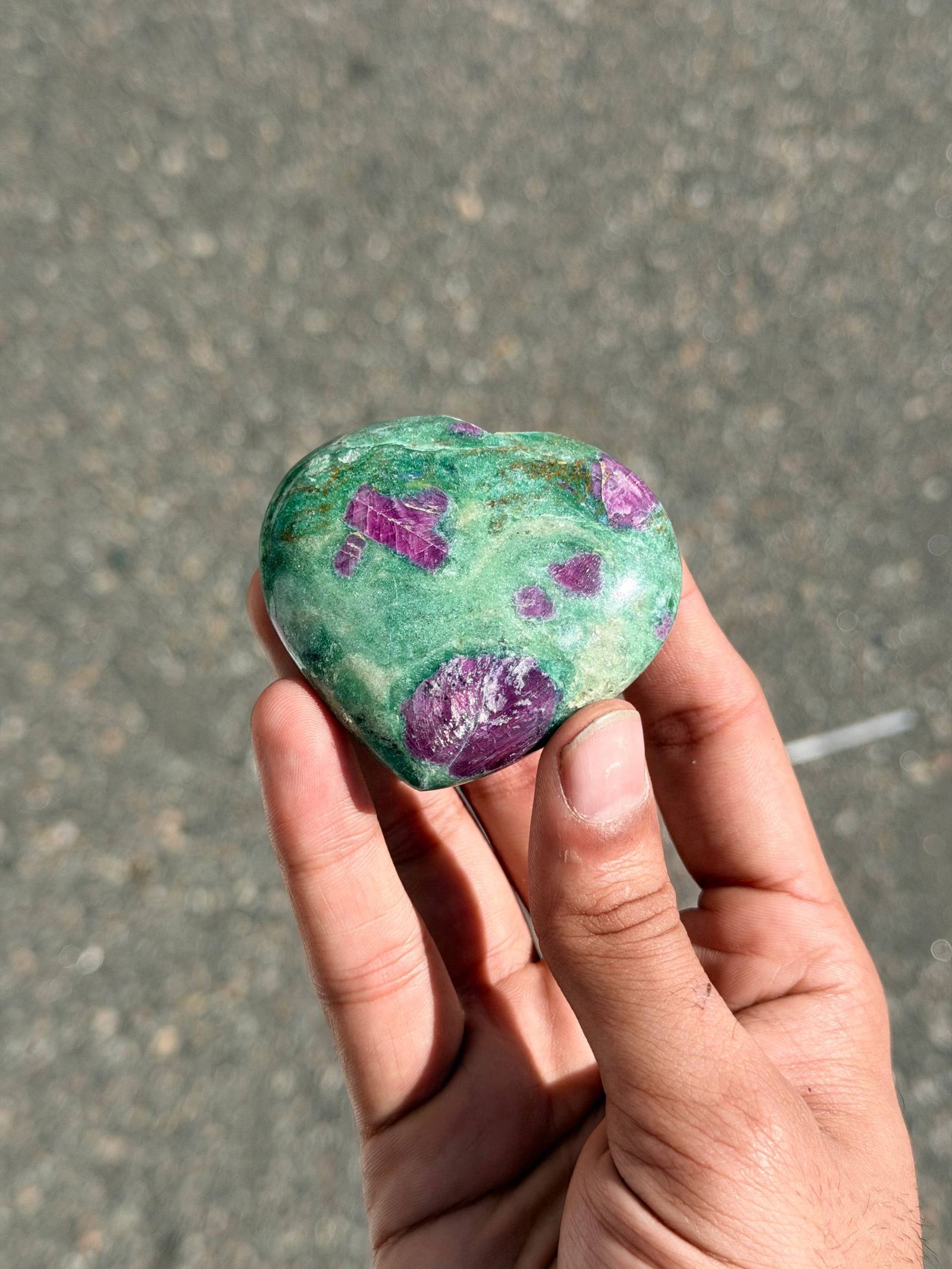 Ruby Fuchsite Heart