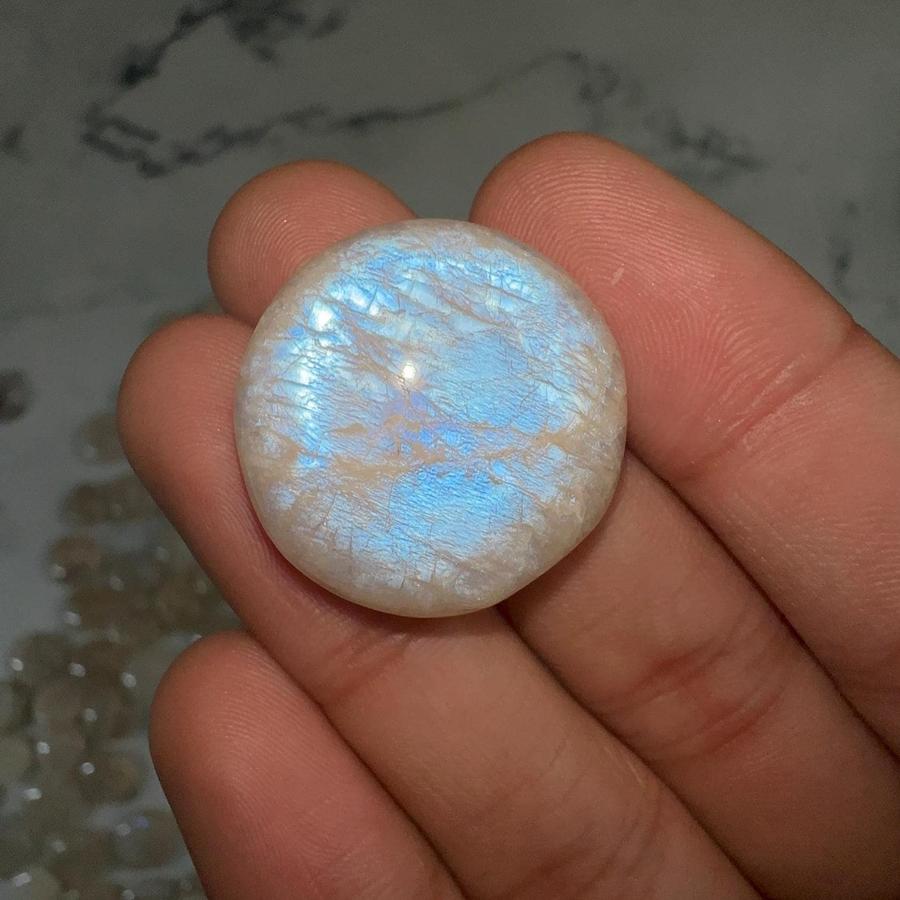 Tanzanian Moonstone Flatstone Cabochon (1PC)