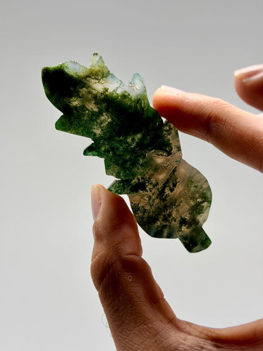 Moss Agate Leaf (1pc)